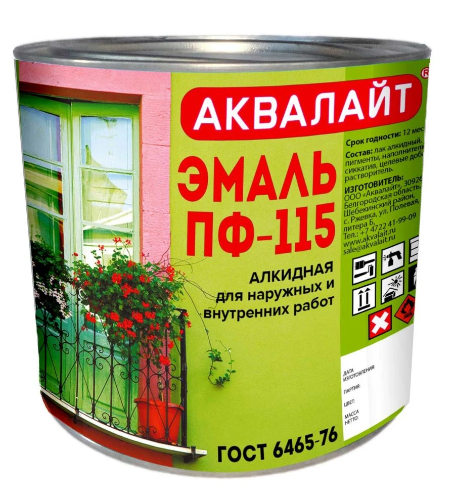 PF-115 Enamel Paint for Metal and Wood Surfaces