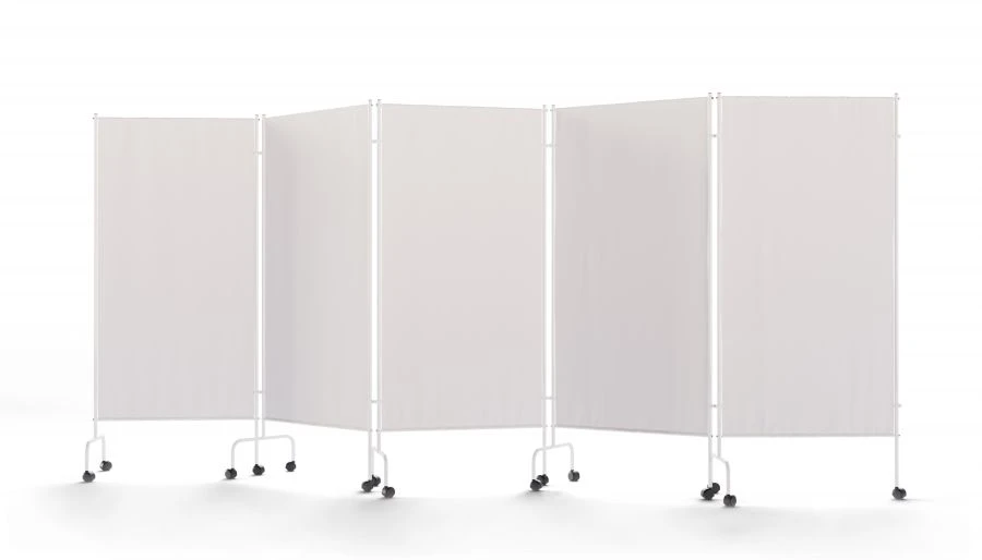 5ShMkN Medical screen on wheels (sectional)