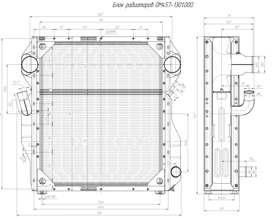 Radiator unit OM457-1301.000