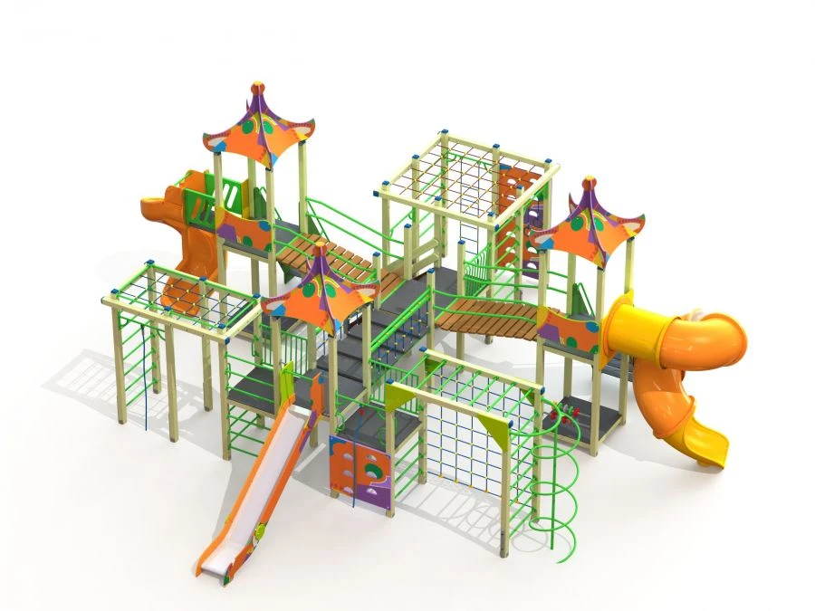 DIK 5.055 Children's play complex with graffiti H=1500 mm, 1800 mm