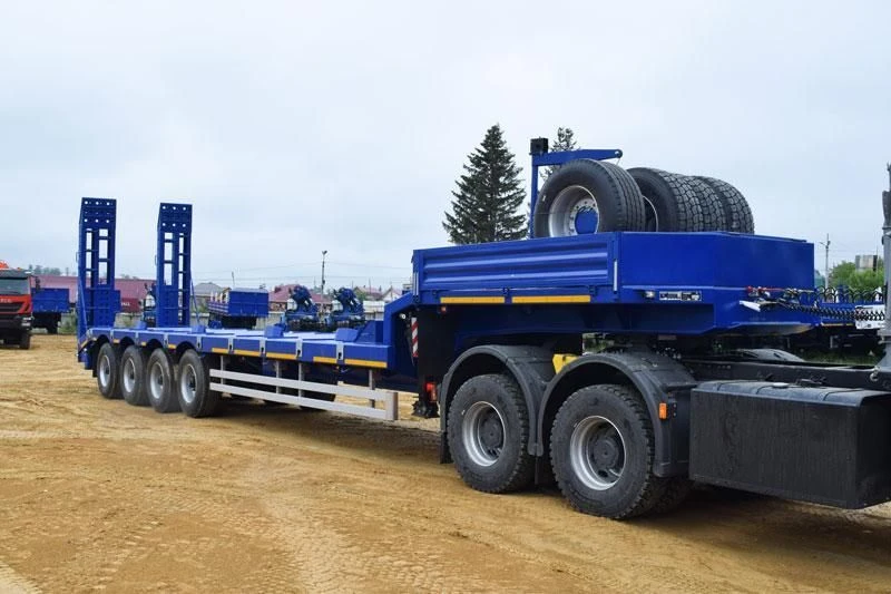Heavy semi-trailer, UZST brand, type 9176, modifications: 9176-0000045 (metal platform with sliding frame, c ABS, c EBS,