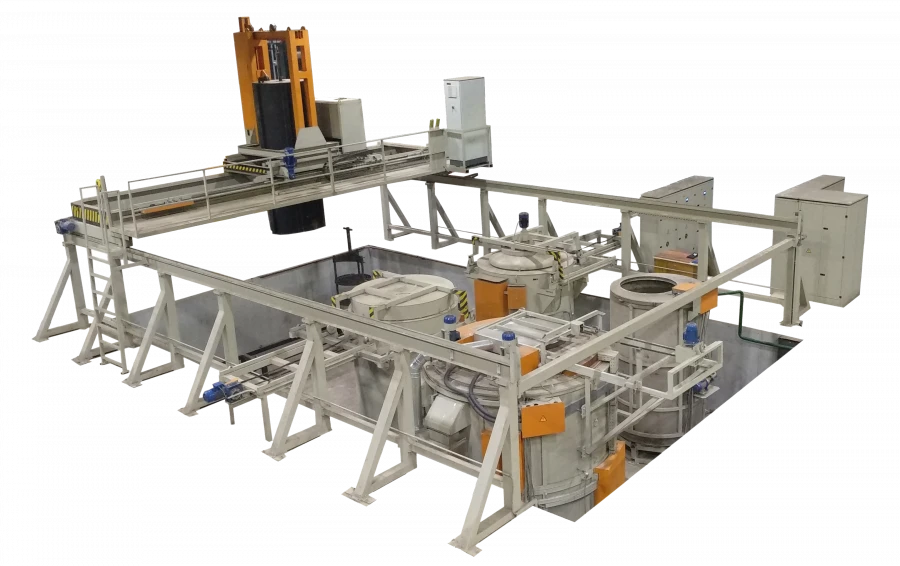 Electric furnace unit for heat treatment, model SSZA