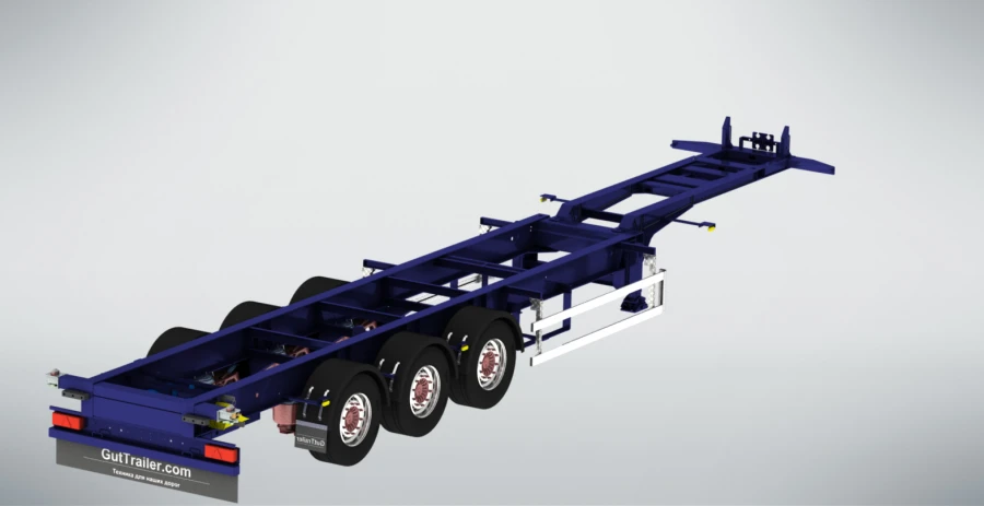Semitrailer of CSA-453 modification (without hydraulic equipment), pneumatic tyres 385/65 R22.5x11.75; 385/55 R22.