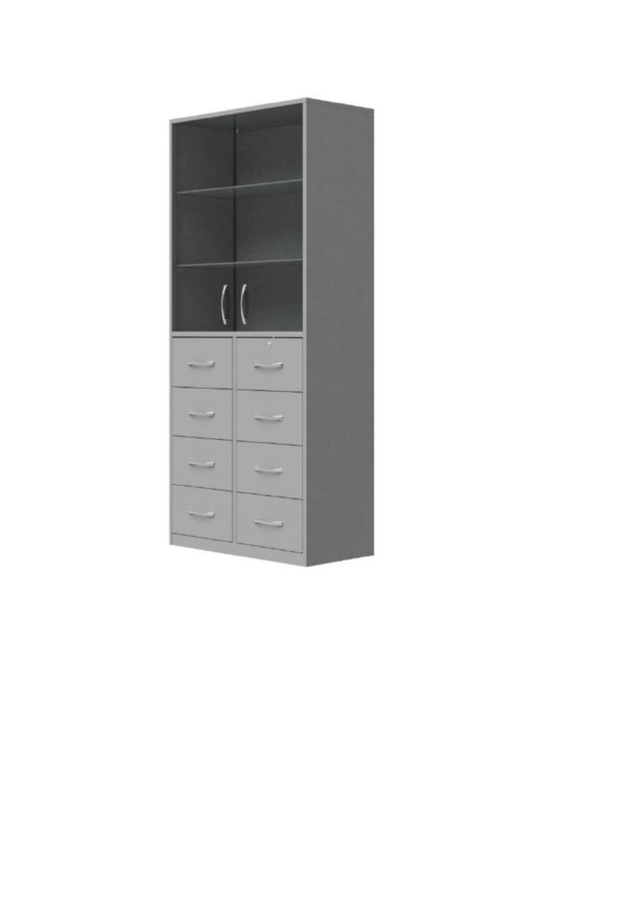 SHMYa SKB-2S Double-leaf medical cupboard with glass and drawers