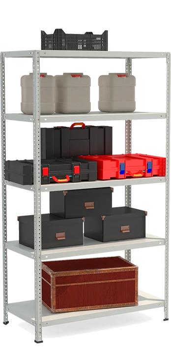 Metal shelf reinforced shelving unit model STF Shelf 1055-1.8