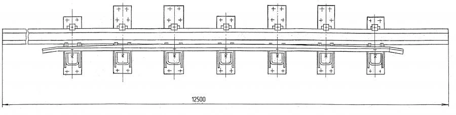 Cross rail with counter rail of the project 2766.05.000-01
