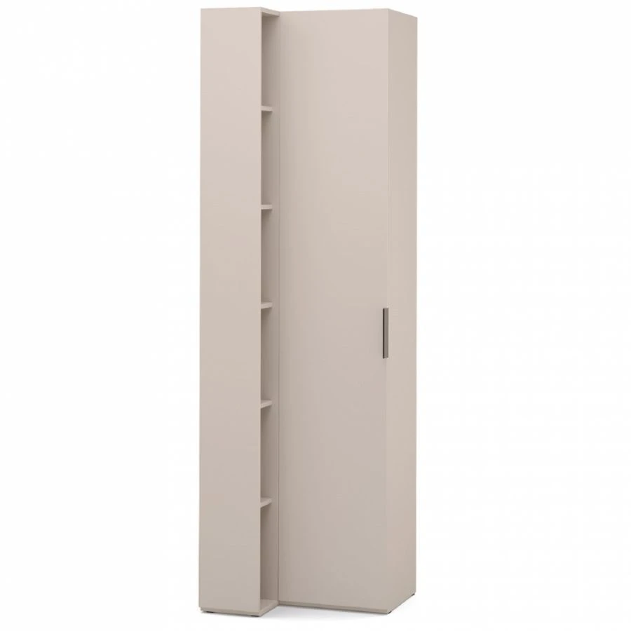 "SOHO" FBE-02.DS, Transitional cupboard (beige) with shelf unit (beige) 608/400 from the set of modular furniture "SOHO".