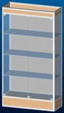 Profile display cases type PVV