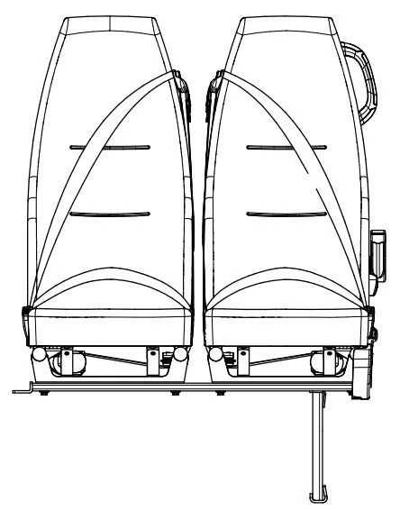 Passenger double seat right COT.KHP.3-6840026