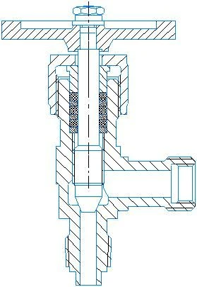 Corner angle shut-off valve model "KZ U"
