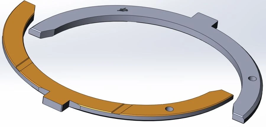 840.1005194-10 Crankshaft thrust bearing lower thrust bearing half-ring