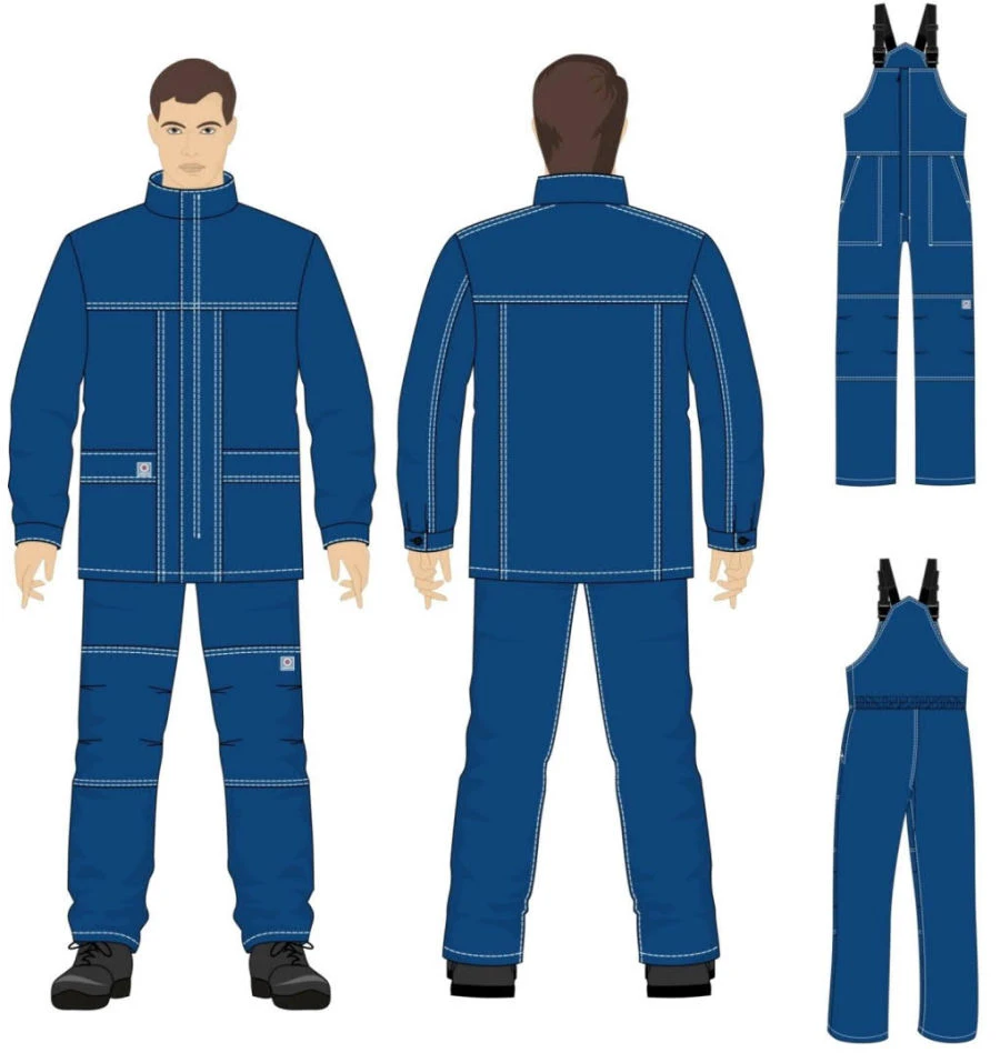 Men's suit (jacket, overalls) for protection against thermal risks of electric arc with incident energy value of 32,0 K