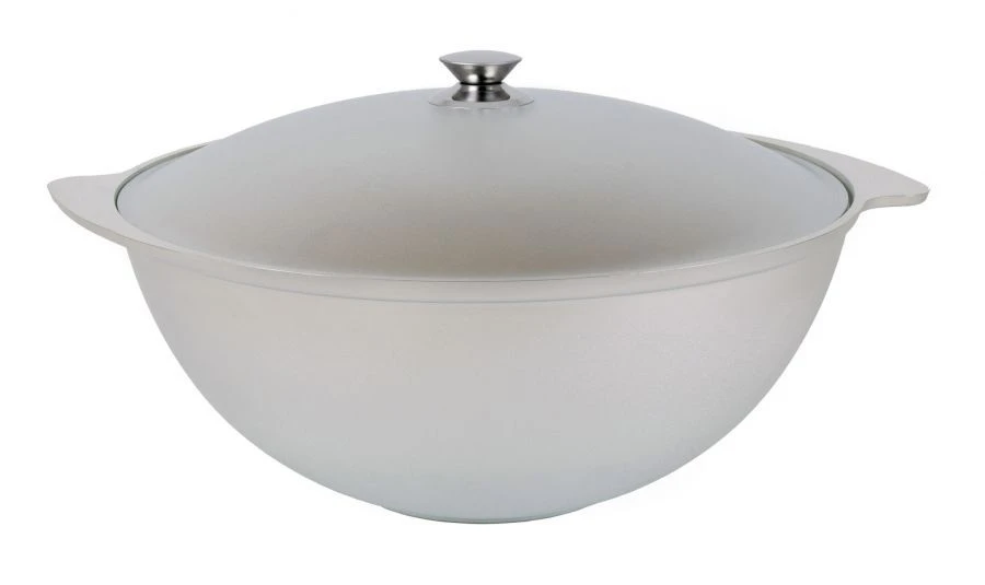 9L aluminium cast pilaf cauldron (uncoated) TM Kukmara, with aluminium lid