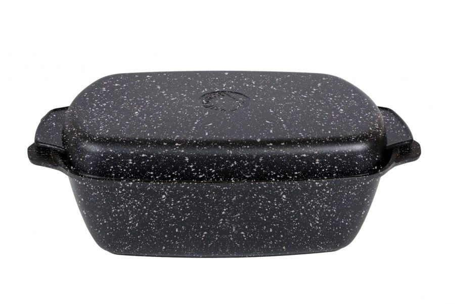 5.5L aluminium cast goose cooker (with non-stick coating) Kukmara TM, with aluminium lid, "Marble" line