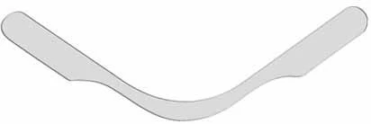 Metal sub-gingival matrices (12 pieces in a pack) No.1.0929
