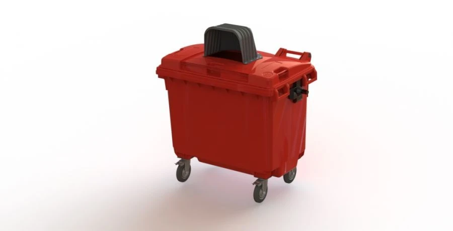 Mobile waste bin 660l Art.25.C19.H (20.803.40.PE; 21.053.40.T)