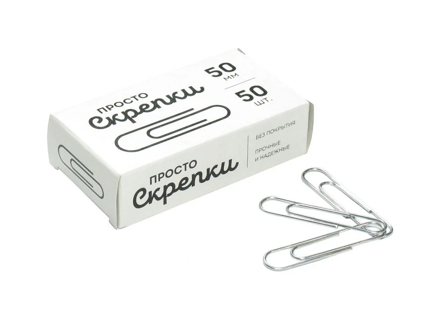 Paper clips 50 mm 50 pcs. uncoated