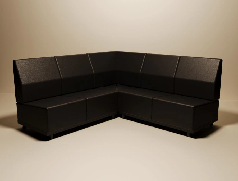 Shipboard metal furniture. Corner sofa type I RBPG