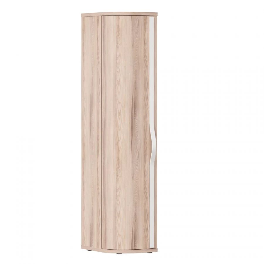 Marta LD.636080.000 Cupboard ending with curved door left (White/Desira Ash M )