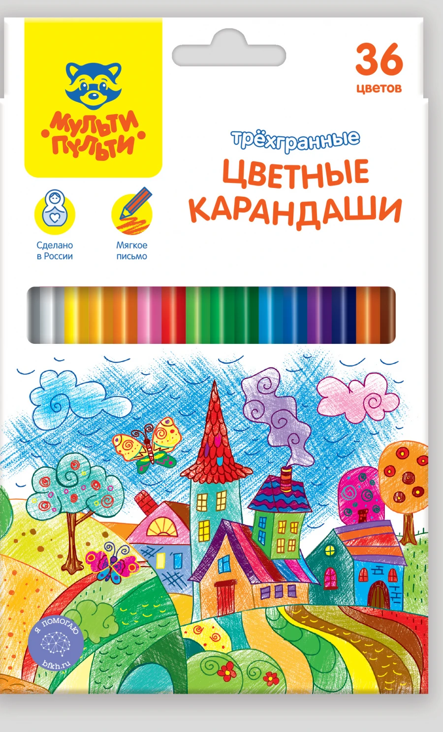 Coloured pencils Multi-Pulti "Incredible Adventures", 36 colours, three-edge, sharpened, cardboard, europodweight