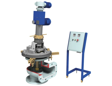 Special portable machine for machining of sealing surfaces of wedge gate valve bodies type GAKS-L-2