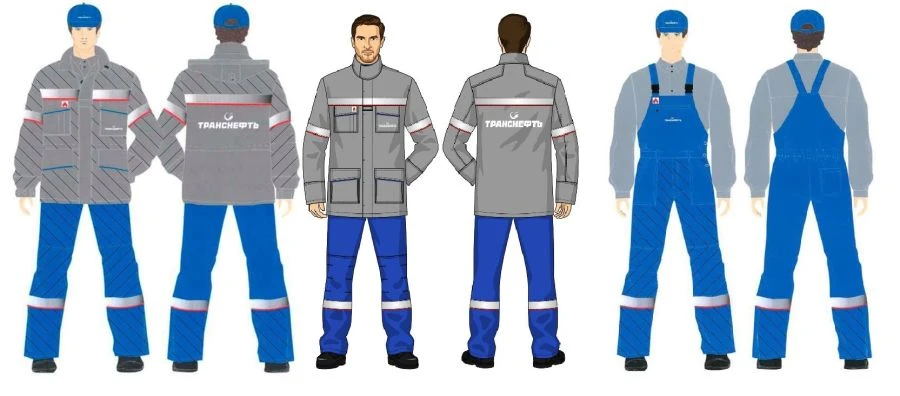 Men's suit (jacket, dungaree and cape jacket) against thermal risks of electric arc with protection level up to 48,1 cal/sec.