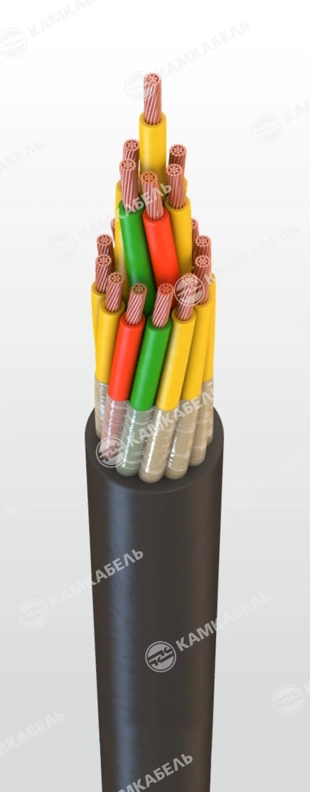 Marine cables, not spreading combustion, halogen-free, fire-resistant for voltage 0,45/0,75 and 0,6/1 kV of KNRKPn grade