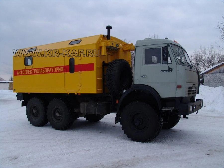 Laboratory truck (LPS, AIS, LKTST, KS, PCS, LVOLS, LIOC, ECHZ, LKKS) model 574215 on KAMAZ-5350-D5 chassis