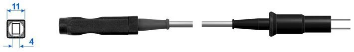 Holder (cable) for connection of bipolar instruments (electrodes)