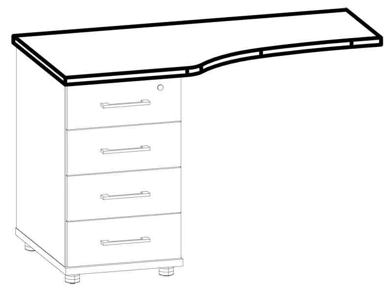 Top for drawer 8607 p/l Galant Series