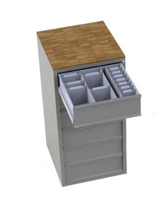 Special furniture, including antistatic (ESD), for clean and industrial premises of the trade mark "UNIVERSAL": Cabinet for card