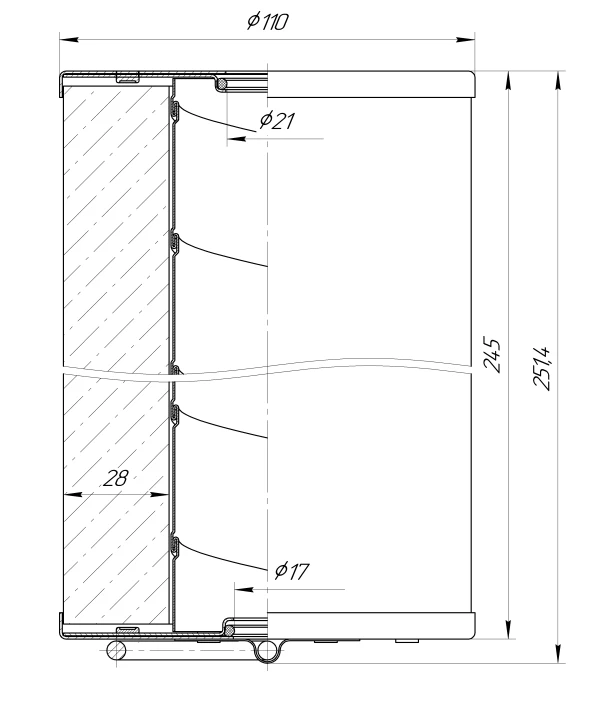 EE 781130 fuel filter element