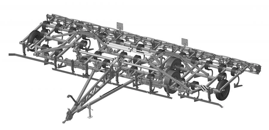 Cultivator KShU-8M wide-catch cultivator without chains for continuous tillage