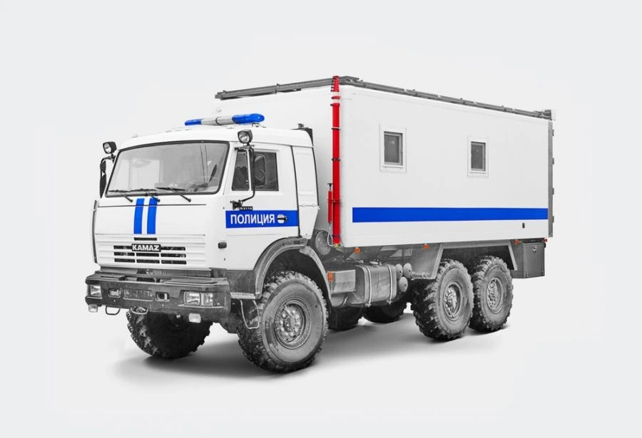 Mobile police station on the chassis of KAMAZ-43118 (-A5- RR, -RS, -50, -37) type 47611.