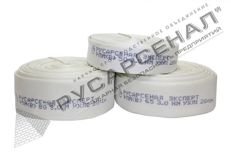 Fire hose "EXPERT" with internal waterproofing coating without external protective coating for mobile equipment