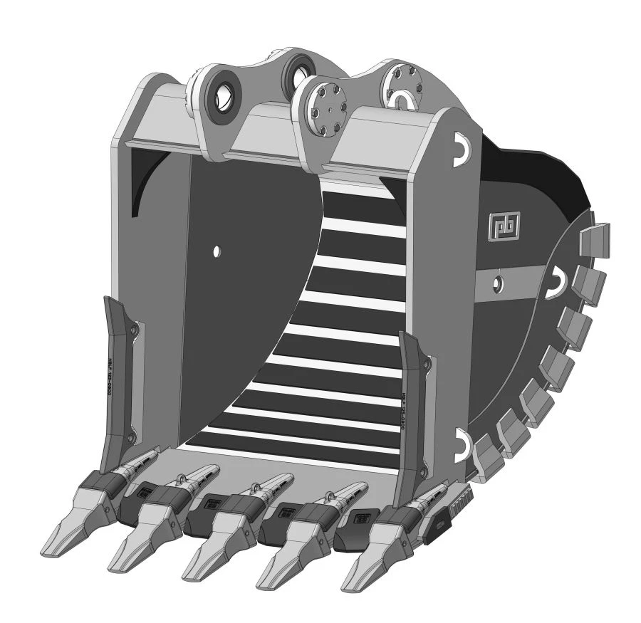 Heavy duty rock bucket RDH-113.235d-18WC9(5)WS-NF-420