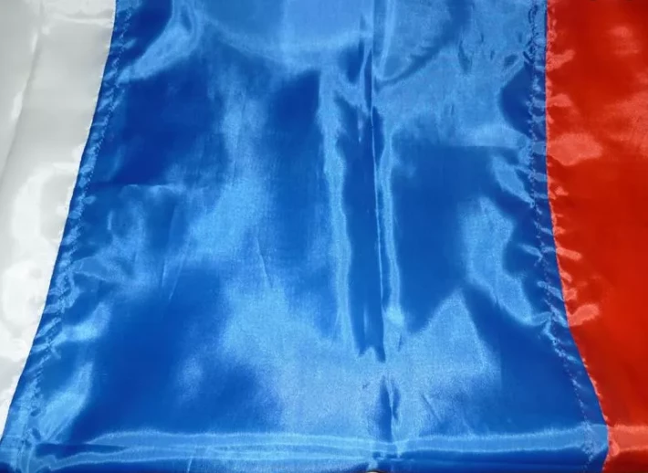 Flags made of polyester silk