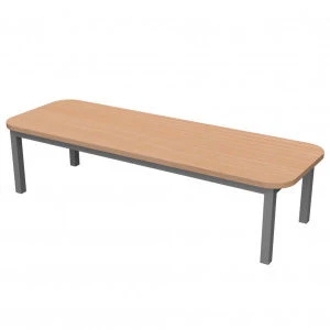 Metal frame locker room bench
