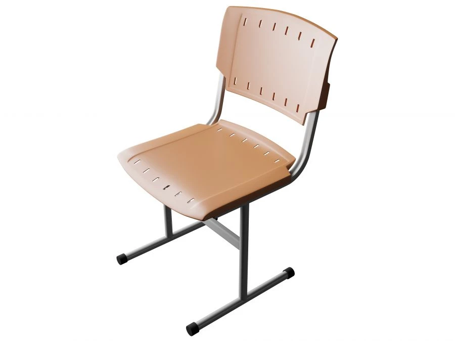 Student chair, adjustable, round tube, straight ski, plastic Sigma STU-2R.01
