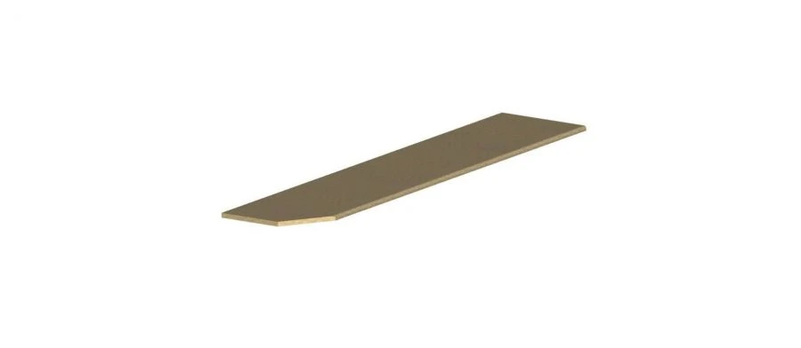 Worktop 2440*600*38 LD.288080.000 left corner cut (Ochre 1059N2 )