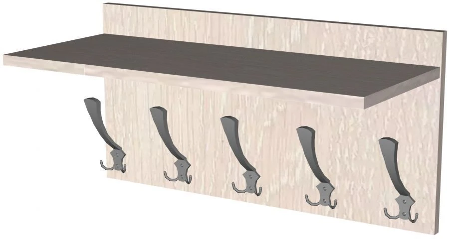 Hanger with 5 hooks 600x266x300 LDF 16mm