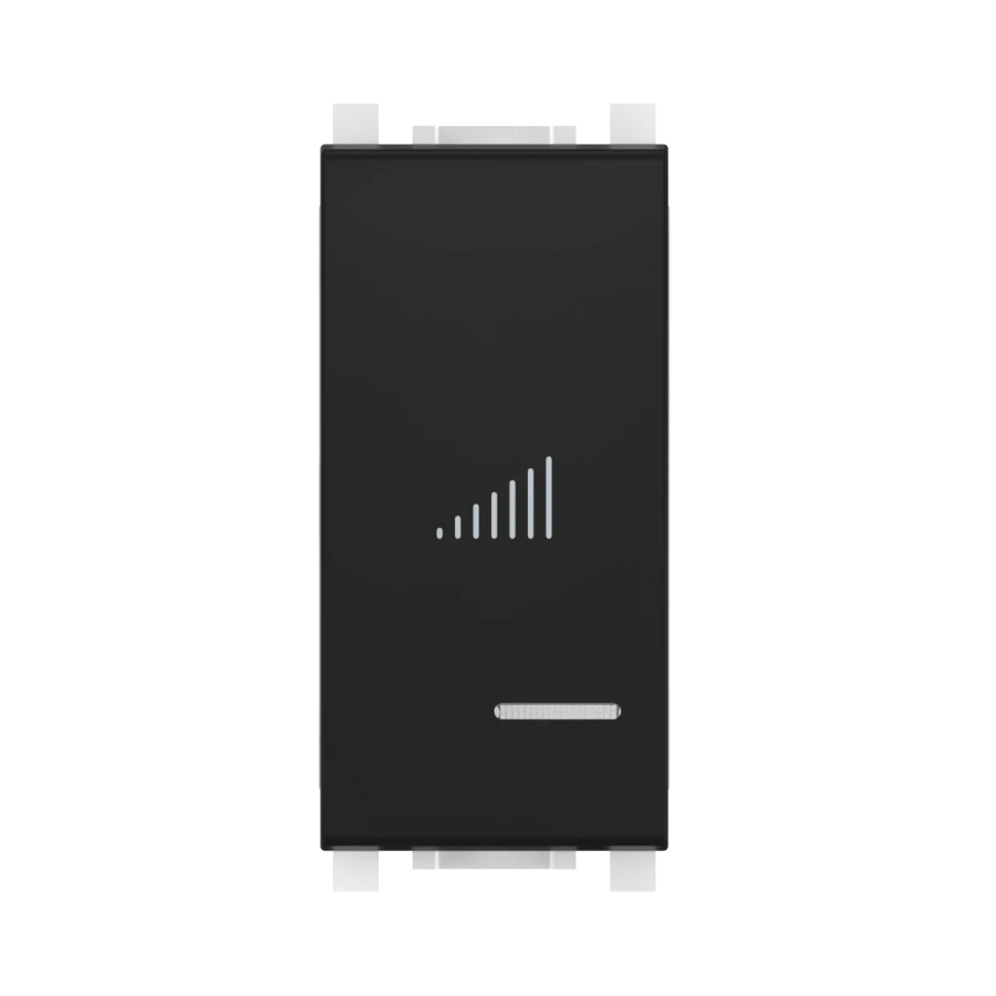 CADUCEUS ALING Experience LED push-button dimmer switch, 200W, 230V~, 1M, black (soft touch), art. no. 72205.E1. 72205.?1