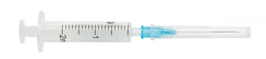 Injection syringe for single use sterile two-detailed 2A "Luer" complete with injection needle 0,6 x 30 mm