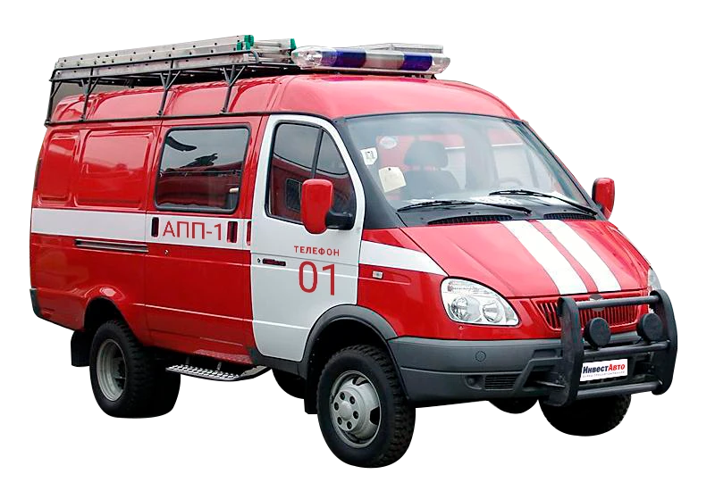 Cars of emergency rescue services and police type N1GSB modification N1GBFA on the basis of GAZ 27057 with petrol engine.
