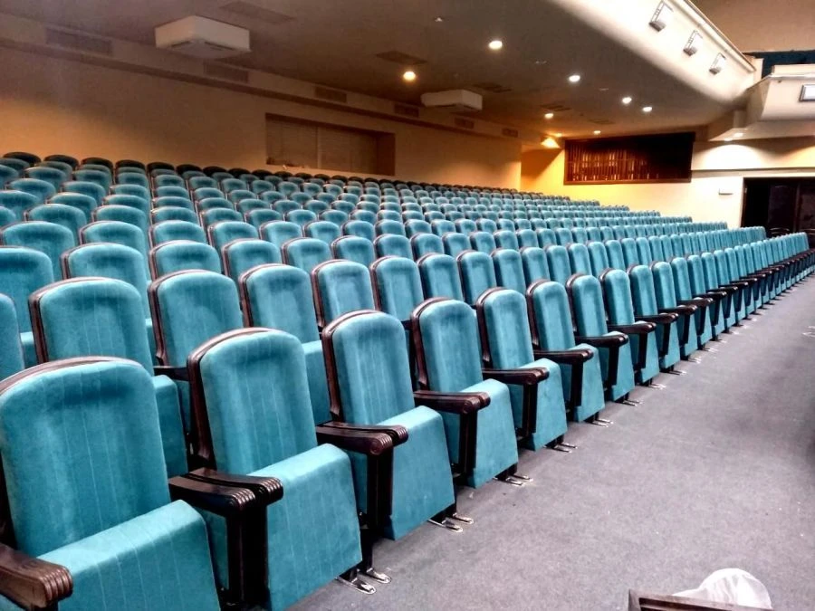 Armchairs for cultural institutions of "Avanta" brand on metal frame