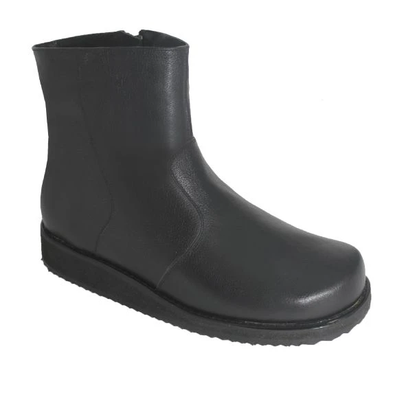 Compound orthopaedic footwear on a preserved limb and warmly lined prosthetic shoes (pair): men's half boots with and