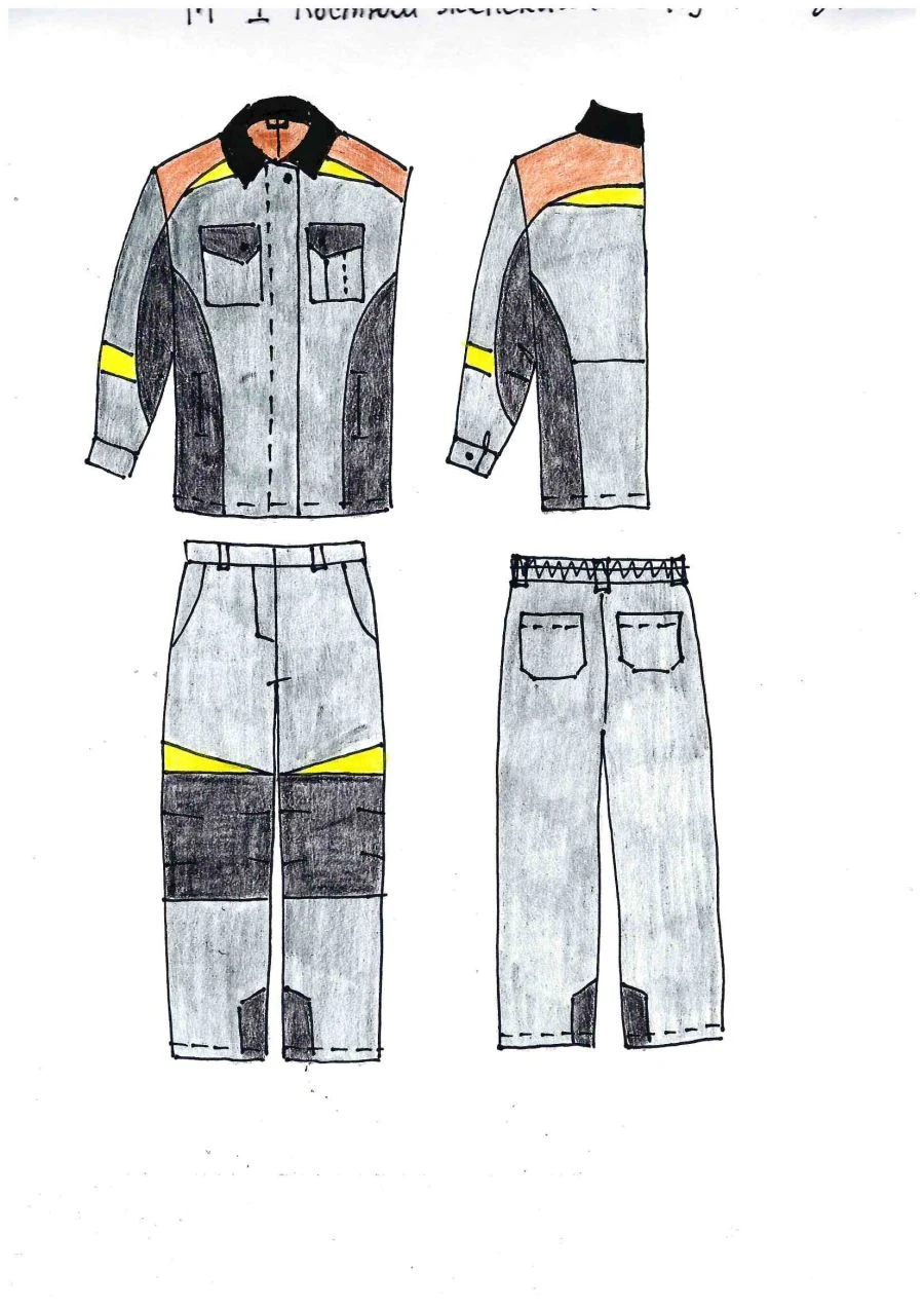 Suit for protection against industrial contamination (M-1) for women