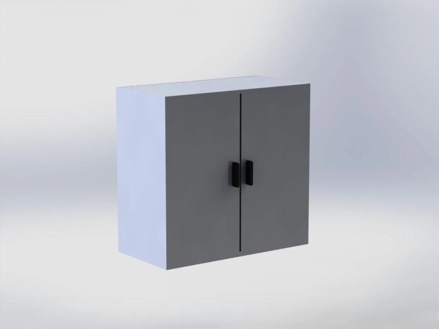 Hinged cupboard
