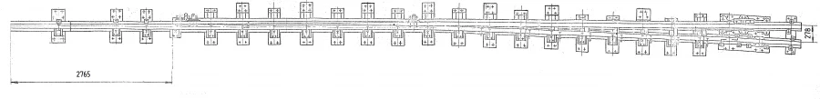 Curved frame rail of P65 type with straight shank of the project 2372.01.020-02