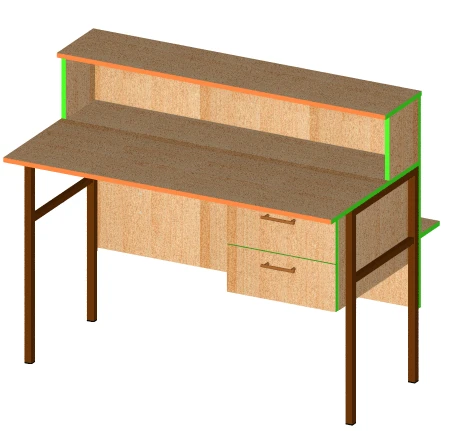 Library barrier table (metal frame)